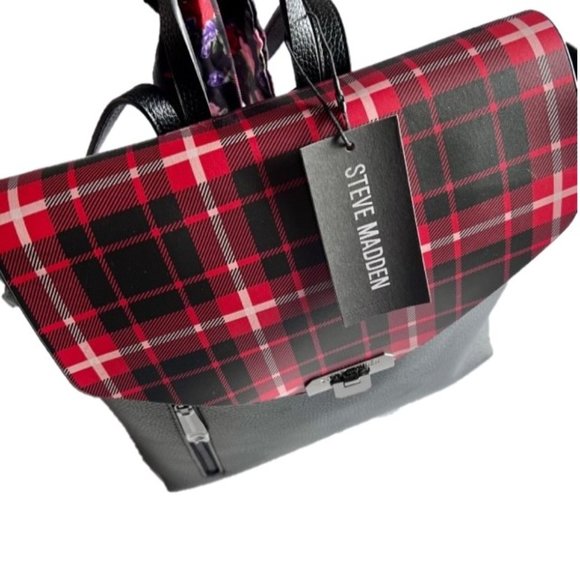 steve madden plaid backpack